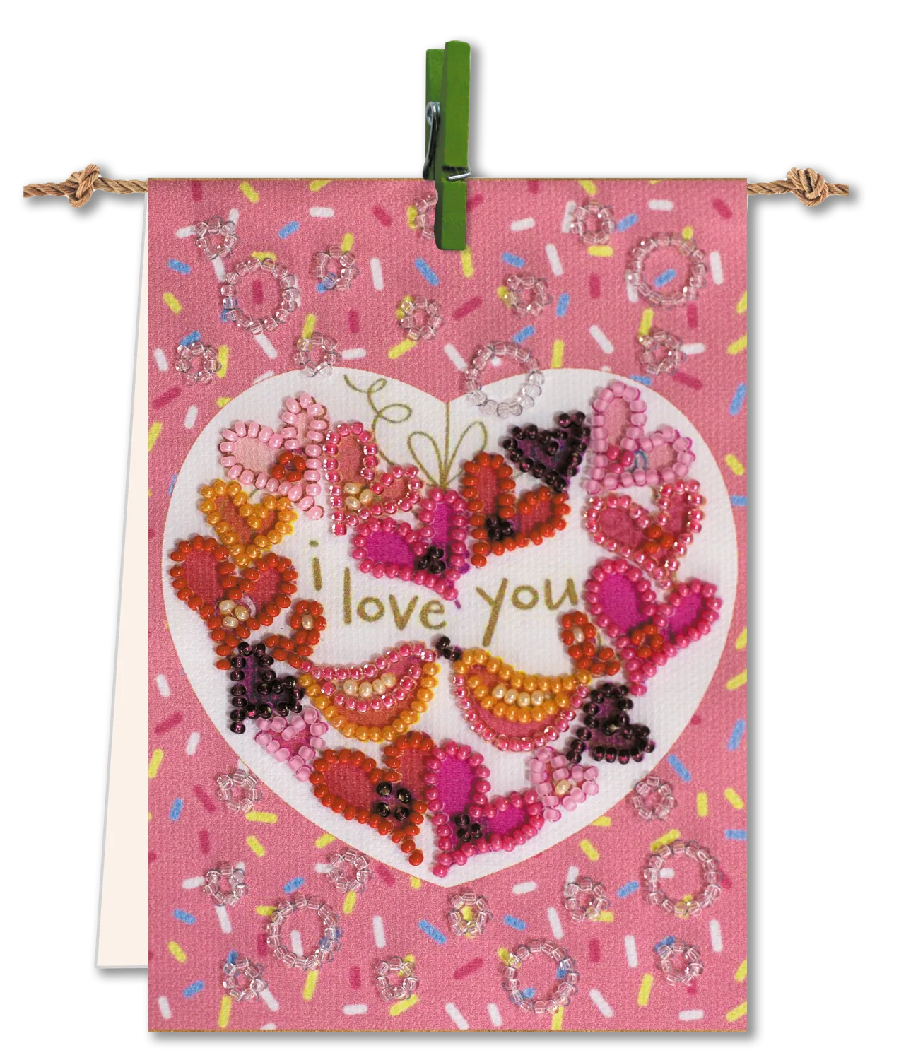 Pennant Bead Embroidery Kit Pennant-kit Bead Embroidery A song of love