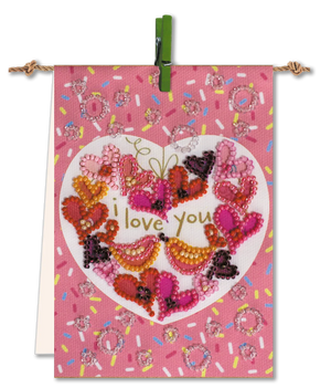 Pennant Bead Embroidery Kit Pennant-kit Bead Embroidery A song of love
