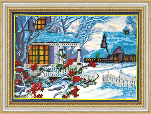 Bead Embroidery Kit Main Bead Embroidery Kit Winter evening