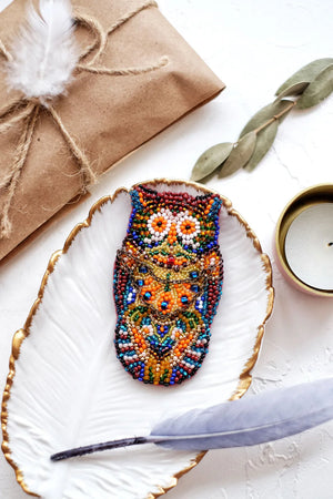 Brooch Embroidery Kit Decoration Owl