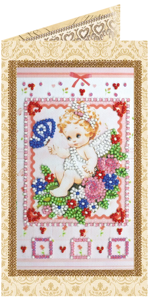 Postcards Bead Embroidery Kit Postcard Bead embroidery kit Gentle angel