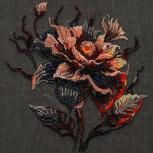 Bead Embroidery Kit Mid-sized bead embroidery kit Flower of the night