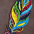String Art Kit Creative Kit/String Art Multicolored feather
