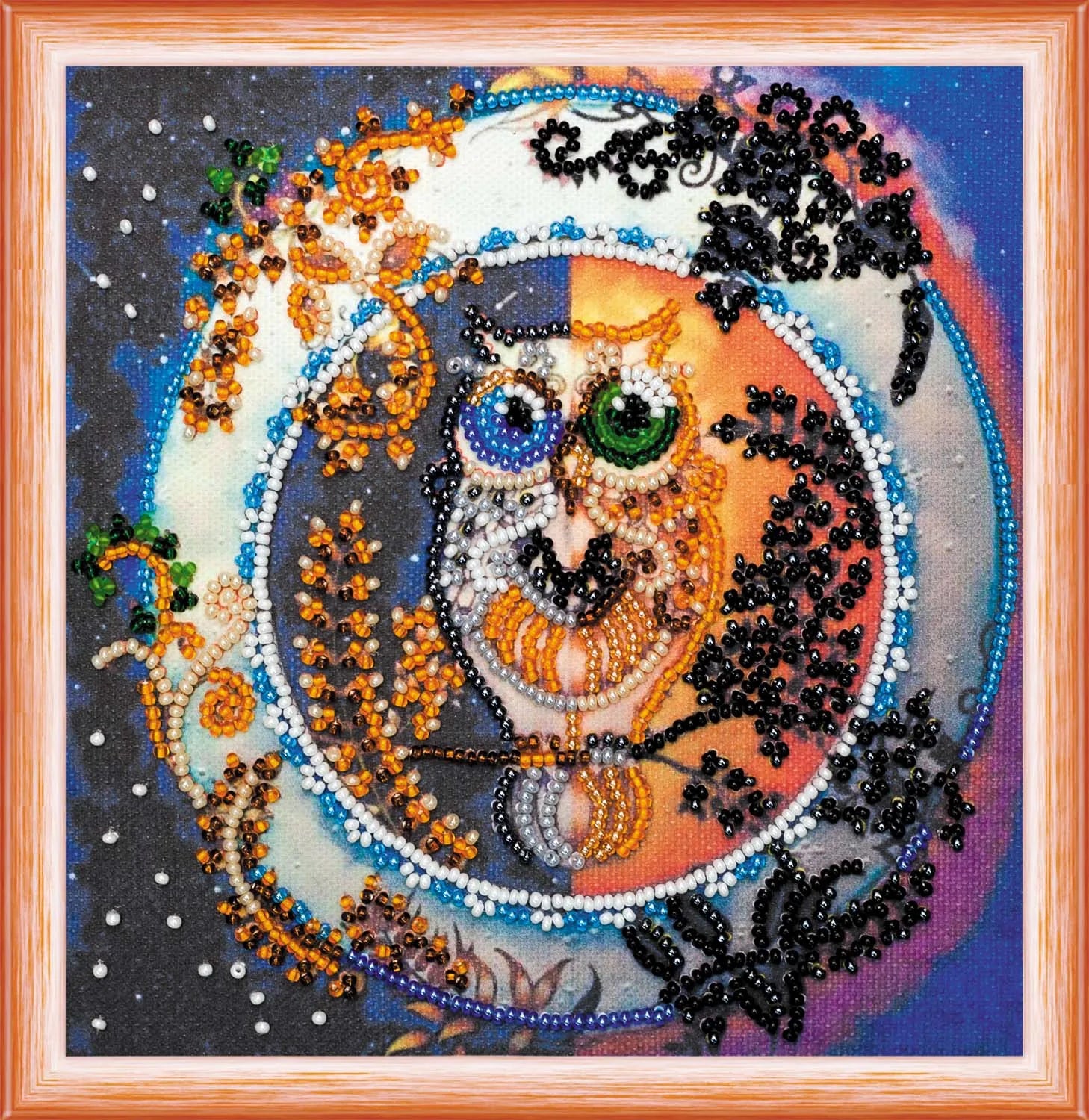 Bead Embroidery Kit Mini Bead embroidery kit Day and night