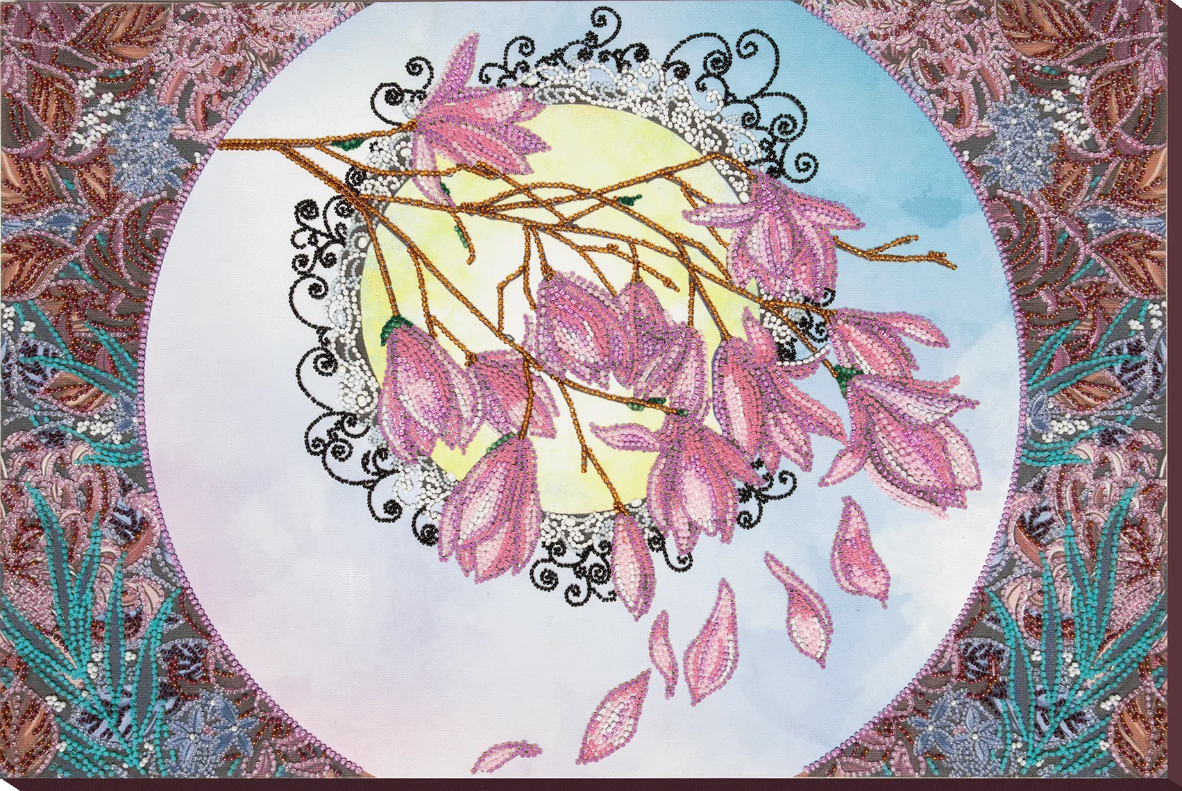 Bead Embroidery Kit Main Bead Embroidery Kit Blooming magnolia