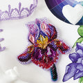 Brooch Embroidery Kit Decoration Amethyst iris