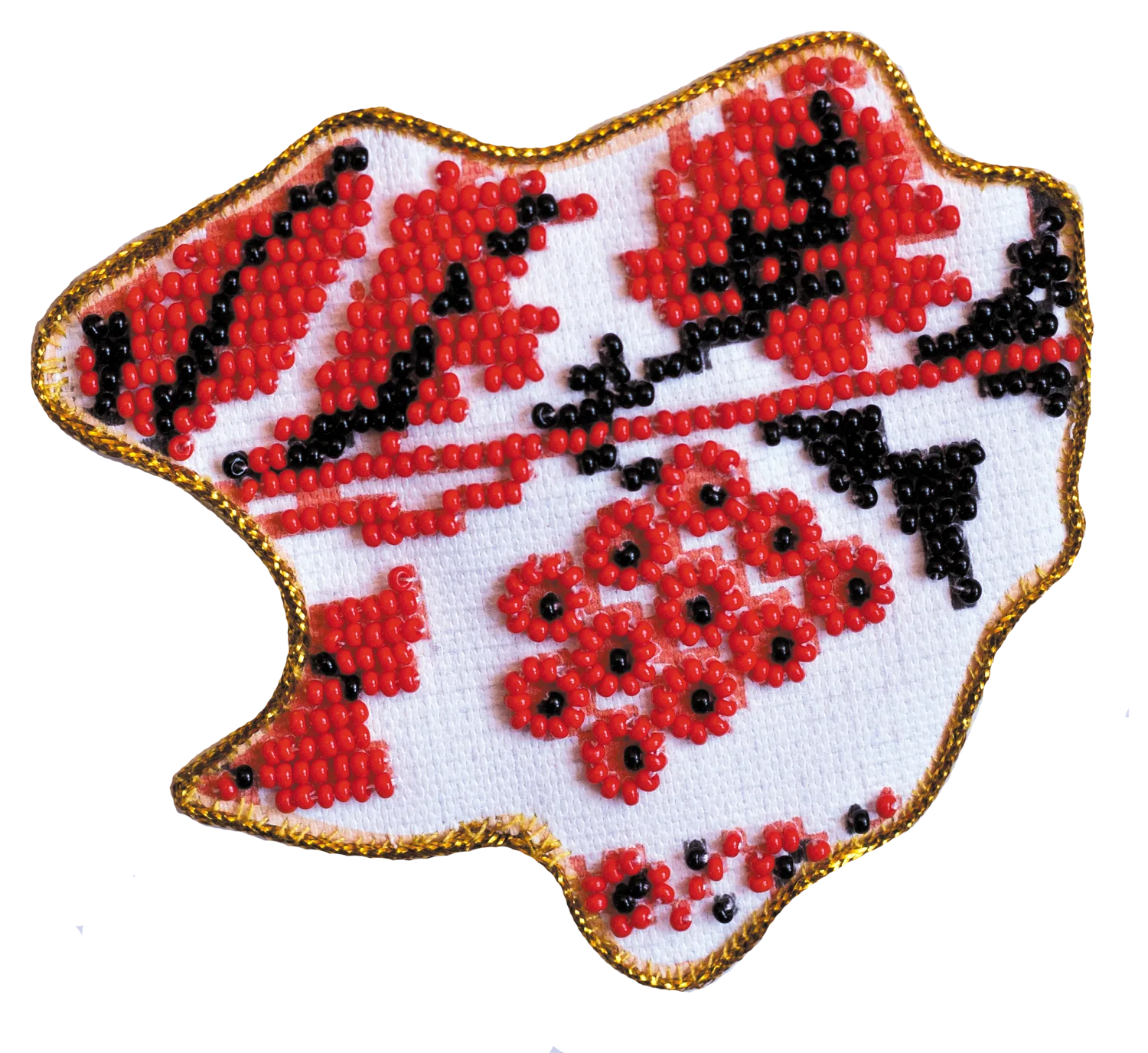 Magnets Bead Embroidery Kit Kits for embroidery with beads magnets "Map of Ukraine" Kharkiv region