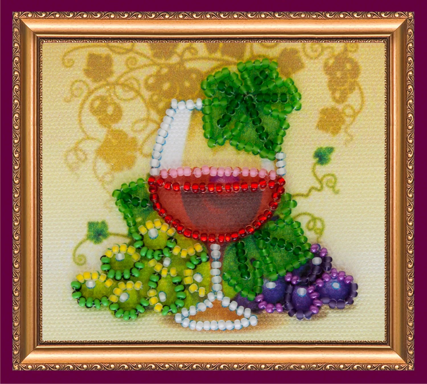 Magnets Bead Embroidery Kit Magnets Bead embroidery kit Glass of wine