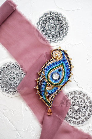 Brooch Embroidery Kit Decoration Egret