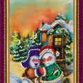 Postcards Bead Embroidery Kit Postcard Bead embroidery kit Funny Christmas – 1