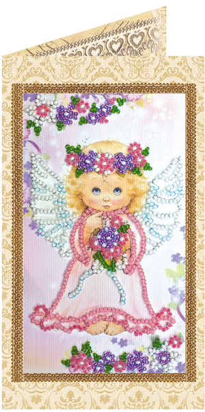 Postcards Bead Embroidery Kit Postcard Bead embroidery kit Lovely angel