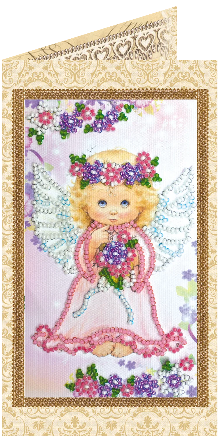 Postcards Bead Embroidery Kit Postcard Bead embroidery kit Lovely angel