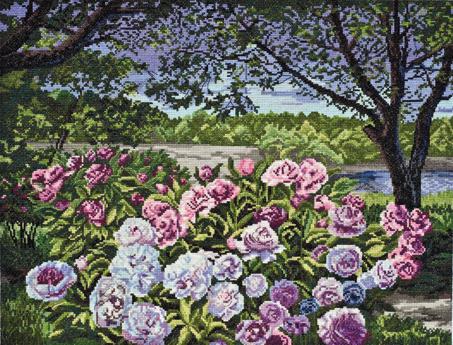 Cross Stitch Kit Cross-stitch kits Garden peonies