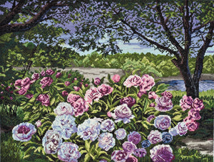 Cross Stitch Kit Cross-stitch kits Garden peonies