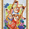 Postcards Bead Embroidery Kit Postcard bead embroidery kits Happy family