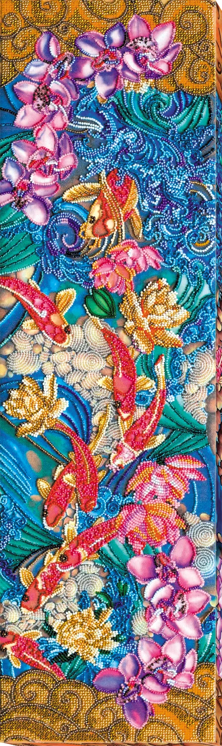 Bead Embroidery Kit Main Bead Embroidery Kit Koi carps