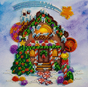 Bead Embroidery Kit Mini Bead embroidery kit Gingerbread house