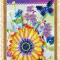 Postcards Bead Embroidery Kit Postcard bead embroidery kits Festive bunch of flowers