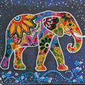 Bead Embroidery Kit Mid-sized bead embroidery kit Indian elephant