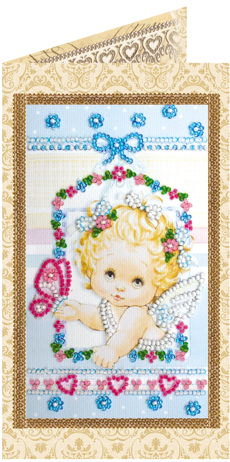 Postcards Bead Embroidery Kit Angel