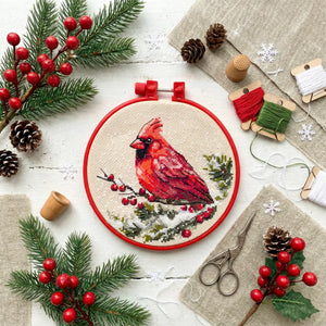 Cross Stitch Kit Cross-stitch kits Winter Cardinal