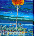 Bead Embroidery Kit Main Bead Embroidery Kit Fire in sky blue - 1