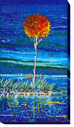 Bead Embroidery Kit Main Bead Embroidery Kit Fire in sky blue - 1