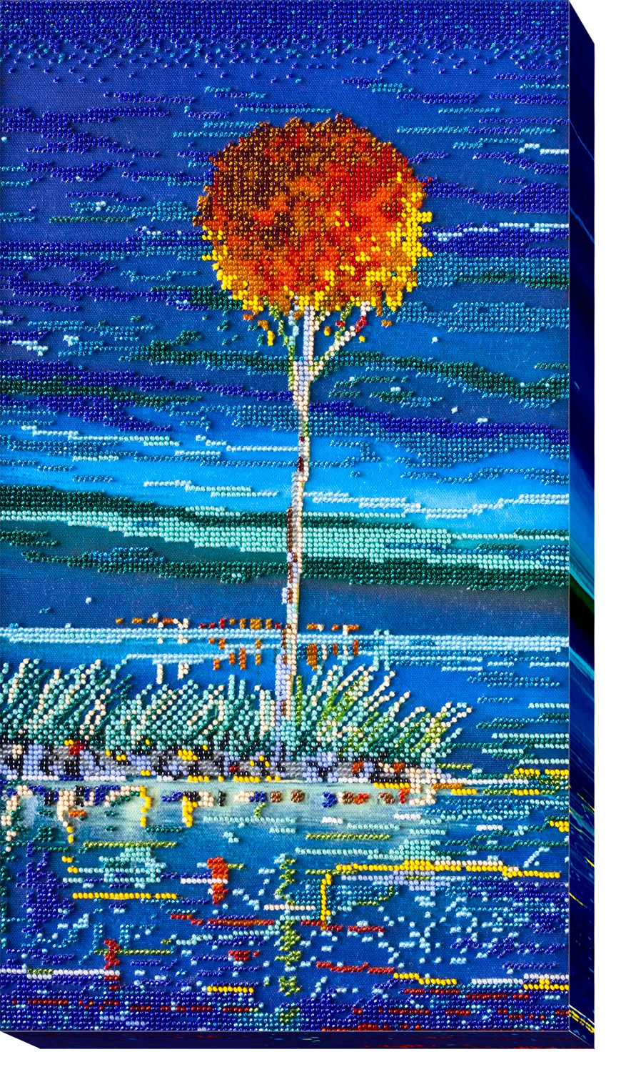 Bead Embroidery Kit Main Bead Embroidery Kit Fire in sky blue - 1