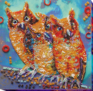 Bead Embroidery Kit Mid-sized bead embroidery kit Funny trio