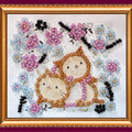 Magnets Bead Embroidery Kit Magnets Bead embroidery kit Kittens in flowers