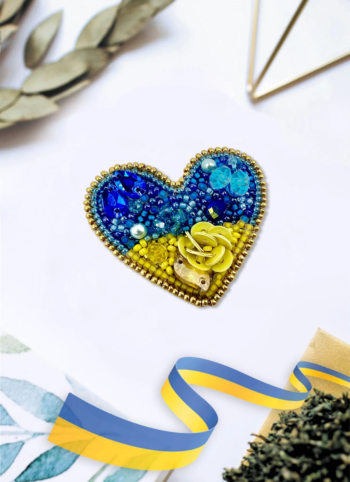 Brooch Embroidery Kit Decoration My heart