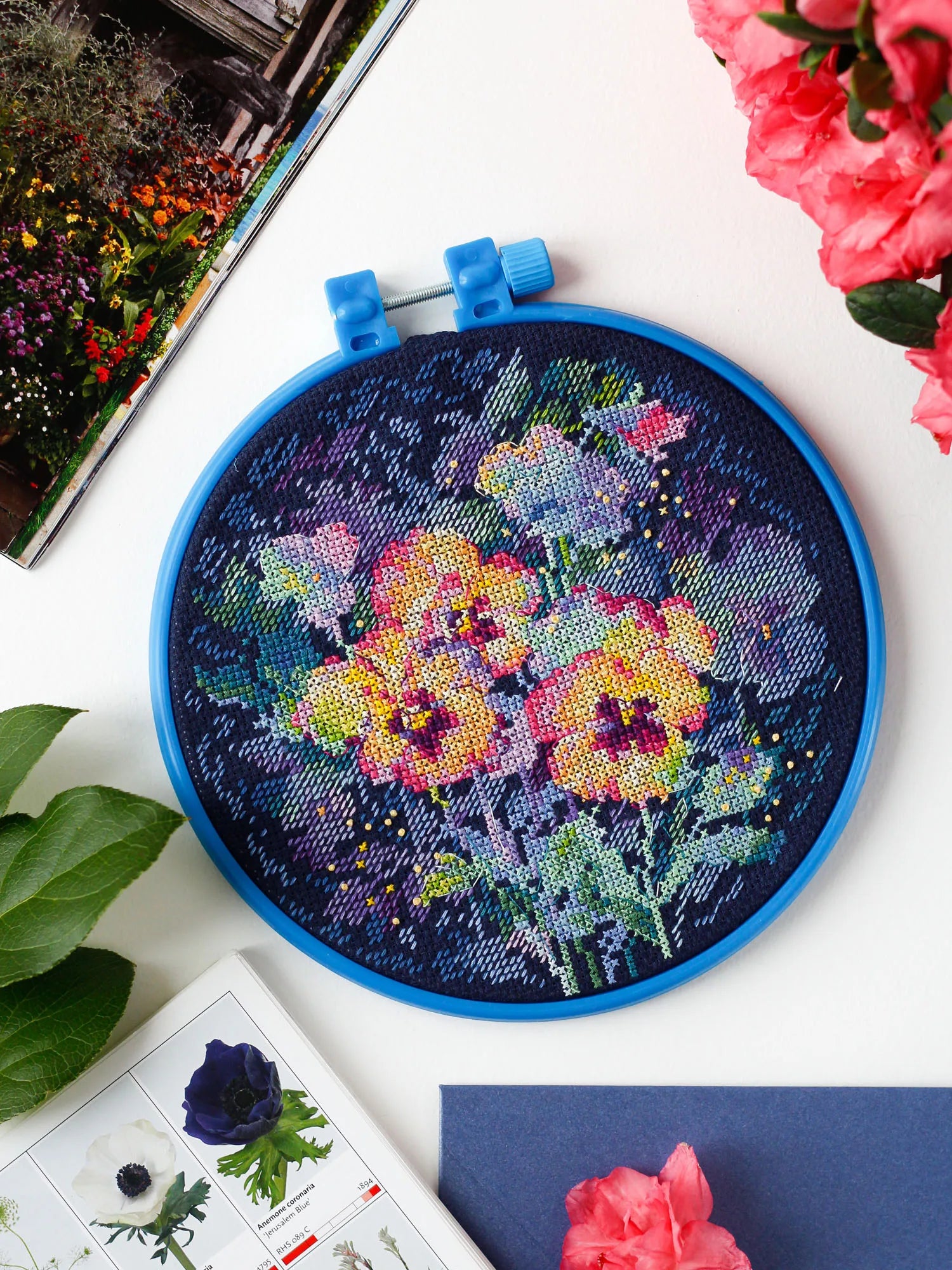 Cross Stitch Kit Cross-stitch kits Watercolor viola
