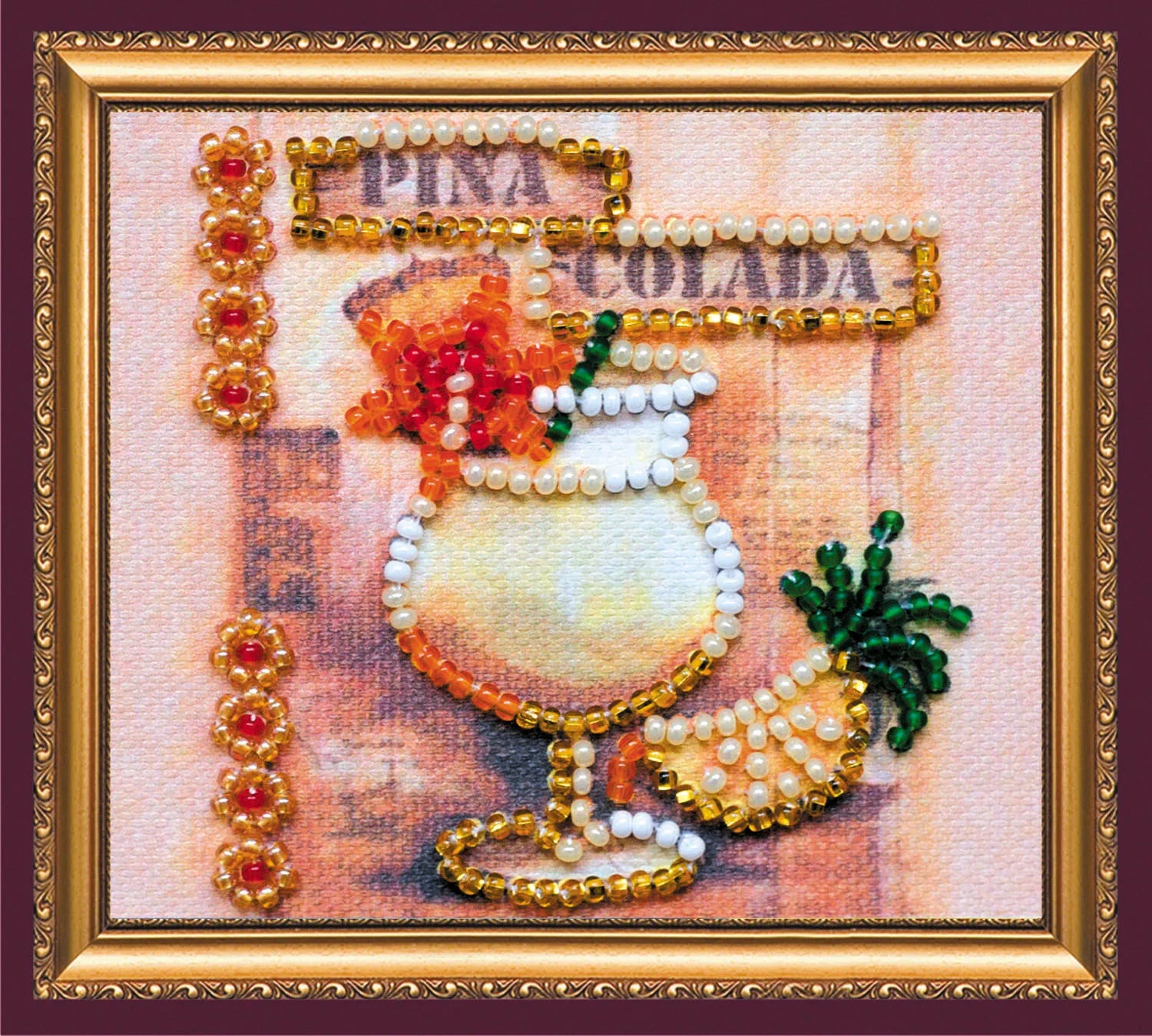 Magnets Bead Embroidery Kit Magnets Bead embroidery kit Pina Colada