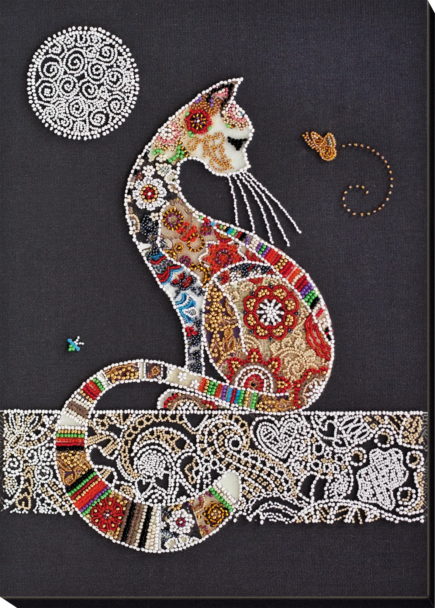 Bead Embroidery Kit Main Bead Embroidery Kit Cat and moth