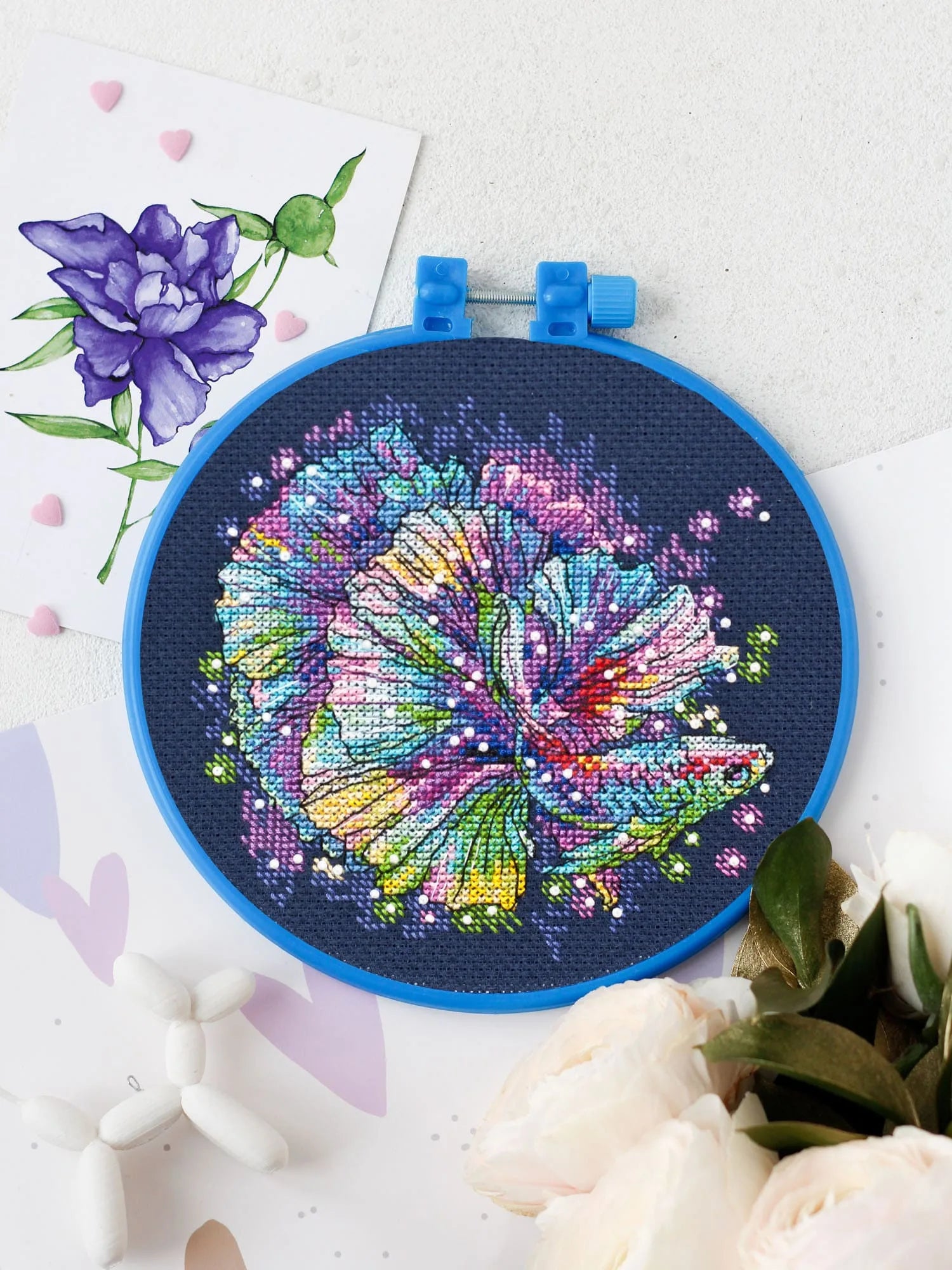 Cross Stitch Kit Cross-stitch kits Neon glitter