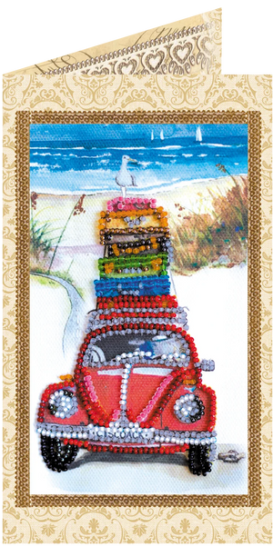 Postcards Bead Embroidery Kit Postcard Bead embroidery kit Vacation at the seaside