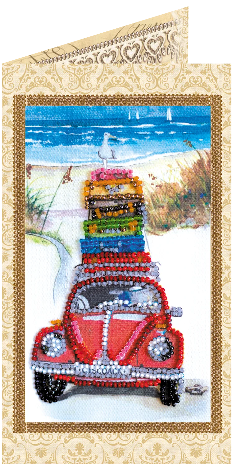 Postcards Bead Embroidery Kit Postcard Bead embroidery kit Vacation at the seaside
