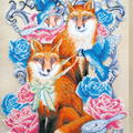 Bead Embroidery Kit Main Bead Embroidery Kit Foxy holiday