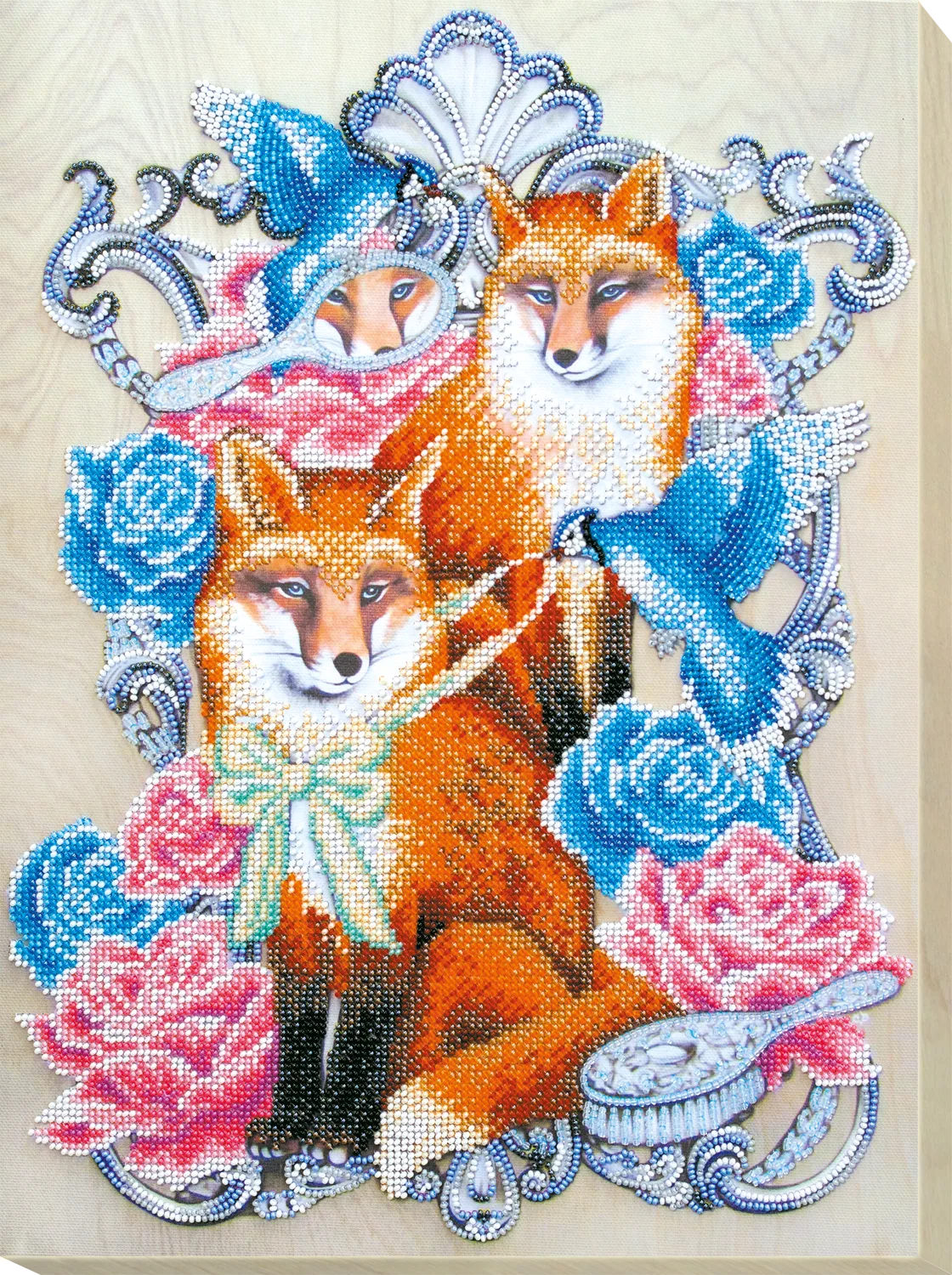 Bead Embroidery Kit Main Bead Embroidery Kit Foxy holiday