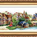 Cross Stitch Kit Cross-stitch kits Fairytale town (Landscape)