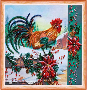 Bead Embroidery Kit Mini Bead embroidery kit Happy Christmas