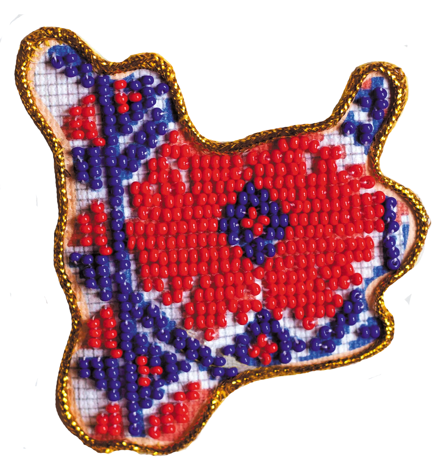 Magnets Bead Embroidery Kit Kits for embroidery with beads magnets "Map of Ukraine" Mykolaiv region