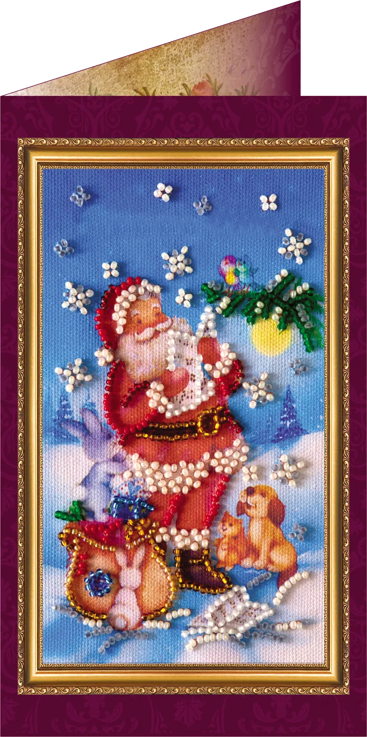 Postcards Bead Embroidery Kit Postcard Bead embroidery kit Happy New Year – 4