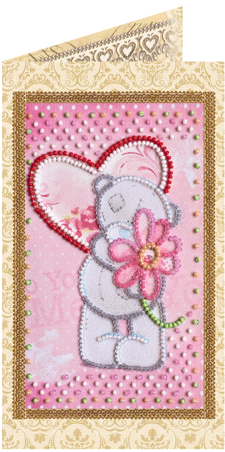 Postcards Bead Embroidery Kit With love – 3