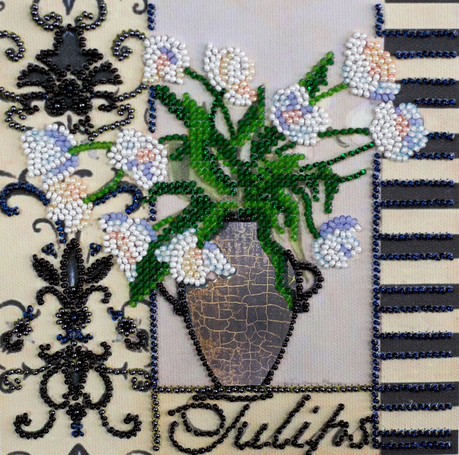 Bead Embroidery Kit Mini Bead embroidery kit Vintage