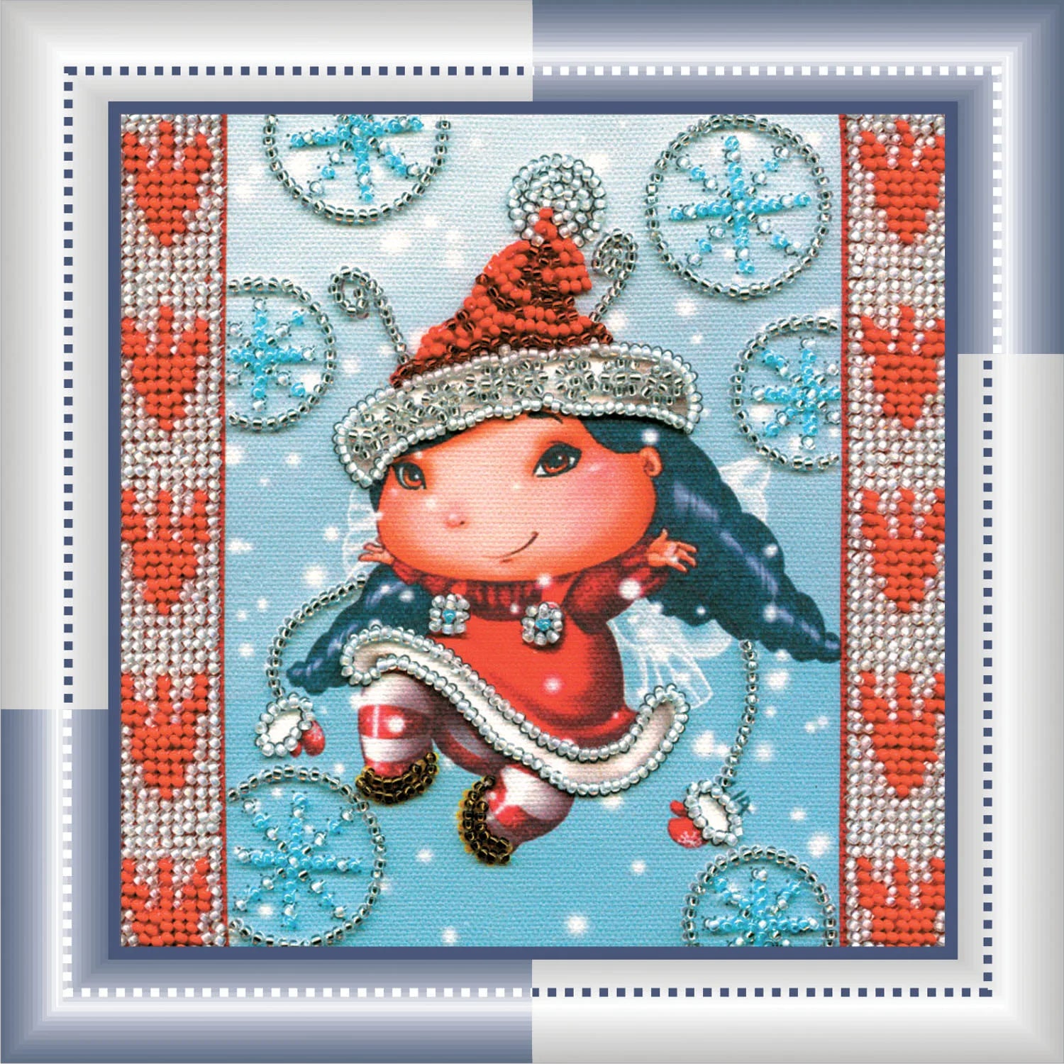 Bead Embroidery Kit Mini Bead embroidery kit Christmas Elf