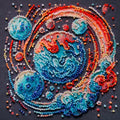 Bead Embroidery Kit Mini Bead embroidery kit Cosmic energy