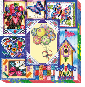 Photo Frame Bead Embroidery Kit Photo frame kit for bead embroidery Photo frame kit for bead embroidery "Summer patchwork"
