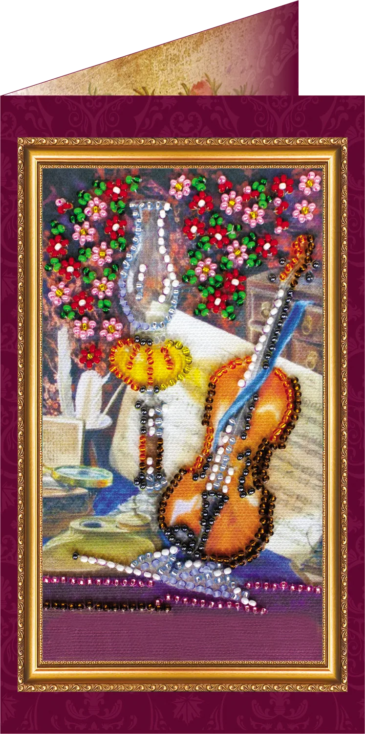 Postcards Bead Embroidery Kit Postcard Bead embroidery kit Happy Birthday – 1