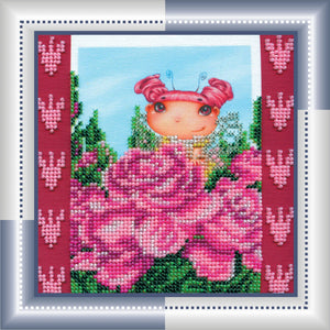 Bead Embroidery Kit Mini Bead embroidery kit Rose fairy